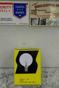 Satco /S3822 /25 W 120V /Clear Globe Light Bulbs Candelabra Base Small (L38LOBY - Picture 1 of 6
