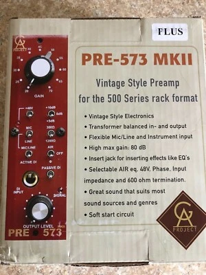 Golden Age Project Pre573 MKII Plus 500 Series rack format 1073 style mic pre Ca - Image 1 of 4