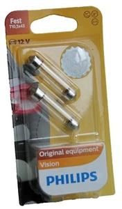 SV8,5 PHILIPS 12V 10W Soffitte Fest T10,5x43 Innenbeleuchtung Set12866B2 - Bild 1 von 2