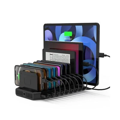 USB PD Charging Station, Unitek 120W 10-Port Type-C Charging Station with 2 P... - Image 1 of 4
