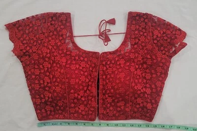 Blusa sari confeccionada; encaje dorado Foto 1 de 3