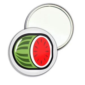 Fruit Machine Melon Round Mirror Pocket Compact (55mm or 77mm) - Picture 1 of 6