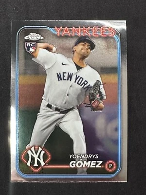 2024 Topps Chrome Baseball Yoendrys Gomez Base RC New York Yankees - Image 1 of 2