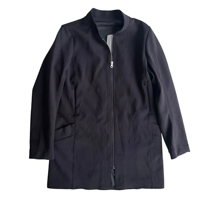 Abrigo largo repelente al agua reflectante cremallera completa negro S Lululemon para mujer Foto 1 de 4