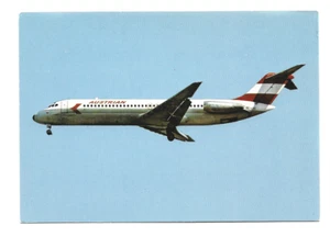 AIRPLANE POSTCARD~AUSTRIAN AIRLINES DOUGLAS DC 9-COLLECTOR ITEM #5 - Picture 1 of 1