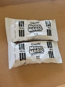 2 Packs CRAYOLA MODEL MAGIC White Blanc 1 Ounce 28g Model Clay NEW - Picture 1 of 2