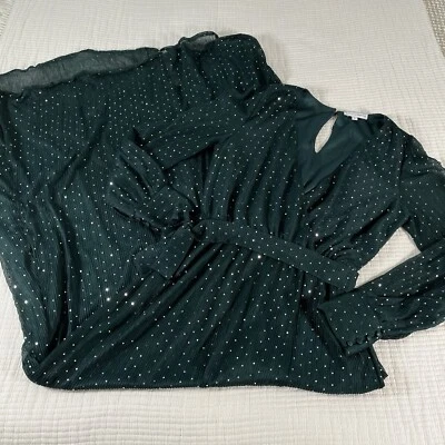 Vestido para mujer Baltic Born grande verde Abigail maxi brillante transparente hada capricho gótico Foto 1 de 4