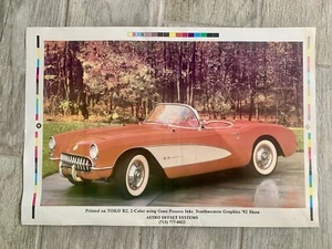 Chevrolet Corvette Convertible Lil Red Corvette Vintage Poster 18 1/2 X 12 1/2” - Picture 1 of 1