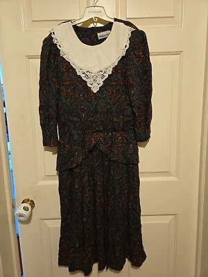 Maxi Vestido Melissa Kay Años 90 De Colección Talla Busto 36, Cintura 28 Campesino Cottagecore  Foto 1 de 4