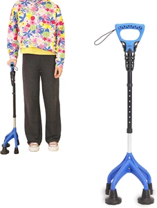 - Bastone per Anziani Quadripode Ergonomico (1,5 Kg), Regolabili per Utenti Con - Foto 1 di 12