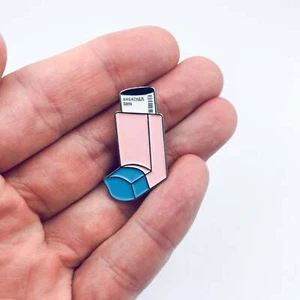 Asthma Inhaler Pin - Picture 1 of 3