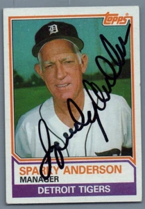 1983 Topps - #666 Sparky Anderson Hand Signed Autographed Baseball Card - Imagen 1 de 2