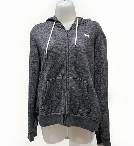 UNDERCOVER Felpa con cappuccio zip intera rosa Victorias Secret grigio antracite usata in ottime condizioni donna taglia M