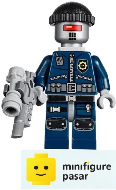 tlm079 Lego The Lego Movie 70815 - Robo SWAT Minifigure w Blaster - New - Image 1 of 1