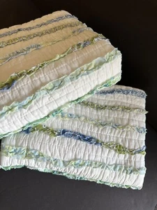 Greenland Home Fashions 2 King Pillow Shams Bella Ruffle Cottage Core Coastal - Picture 1 of 24