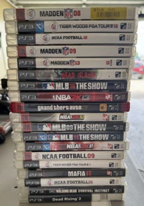 PS3 Games Madden MLB The Show NCAA Football NBA Tiger Woods PGA GTA - Picture 1 of 20