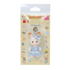 Epoch Sylvanian Calico Critters Rabbit Blue Dress Doll Keychain Charm C085. New