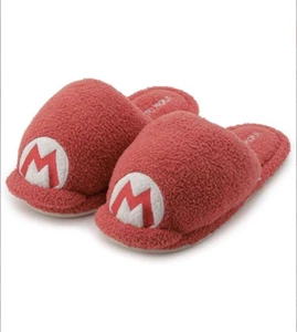 Super Mario × Gelato Pique Mario Cap Design Room Shoes M/L Size Limited New - Picture 1 of 1