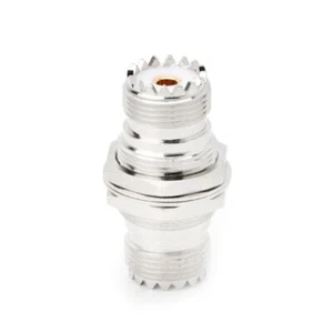 UHF SO239 Female Nut To Female Jack Nut Panel Mount Adapter Connector Straight F - Zdjęcie 1 z 8