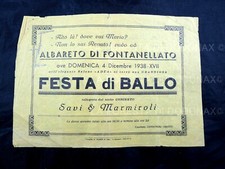 ALBARETO FONTANELLATO PUBBLICITà FESTA BALLO 1938 CONCERTO SAVI MARMIROLI MUSICA