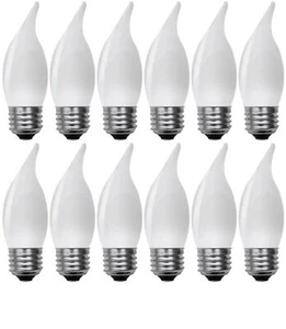 (12 bulbs) GE 48265 relax LED Decorative Chandelier light bulb, 60 watt - Picture 1 of 3