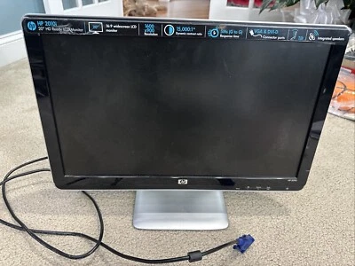 HP 2010i 20" LCD Widescreen Monitor w/Built-In Speakers and cord - Image 1 of 2