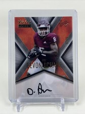 2023 Wild Card Matte Draft Picks Football Devon Achane Orange On Card Auto 12/25