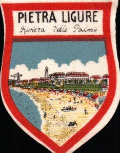 STOFF/SAMT AUFNÄHER FÜR STICKEREIJACKE " LIGURISCHER STEIN " VINTAGE 1960ca C10-6 - Bild 1 von 1