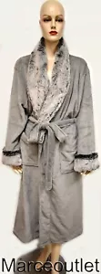 Hotel Collection Faux Fur Robe LARGE / EXTRA LARGE Combo Gray - Picture 1 of 4