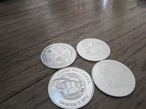 Vintage 4 x NASA Aluminium Münzen #859S - Bild 1 von 9
