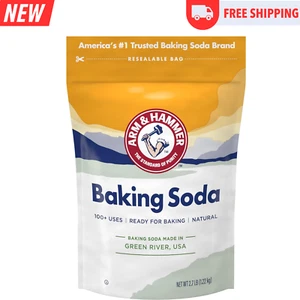 Bicarbonato de Sodio ARM & HAMMER Hecho en EE. UU., Ideal para Hornear, Puro y Natural, 2.7Lb Ba - Imagen 1 de 5