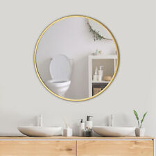 Industrial gold 50cm Round Wall Mounted Vanity Mirror Frame Home Bathroom Glass