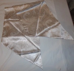 Dennis by Dennis Basso Scarf 1X New Gold Metallic Paisley Print 69"x12" - Picture 1 of 4