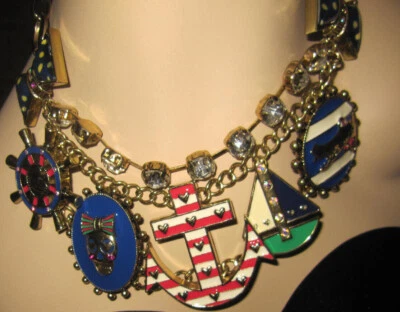 COLLAR BLING DECLARACIÓN DIJES ANCLA LIGA IVY BETSEY JOHNSON Foto 1 de 4