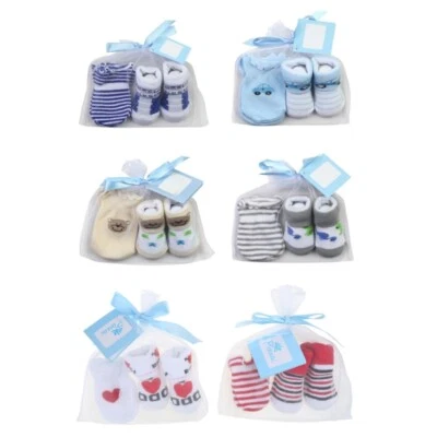 Calcetines de bebé + Conjunto de guantes antiarañazos para bebés niños de 0 a 6 meses Regalos para recién nacidos Foto 1 de 4