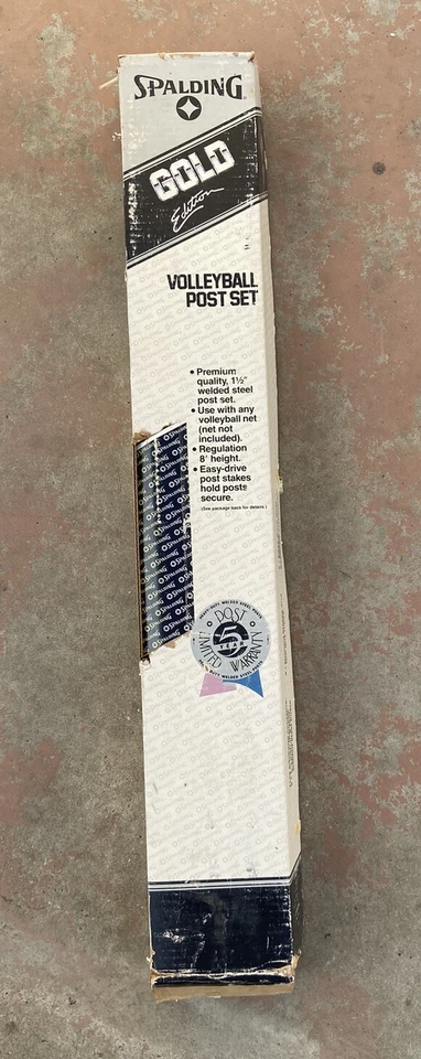 Juego de postes de voleibol Spaulding vintage - edición dorada nuevo en caja acero bádminton Foto 1 de 4