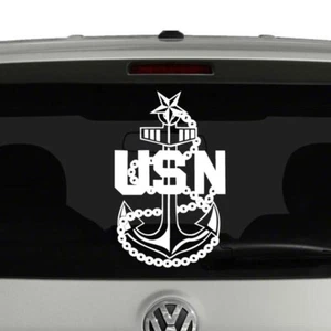 United States Navy Senior Chief Petty Officer Anchor Vinyl Decal Sticker - Picture 1 of 2