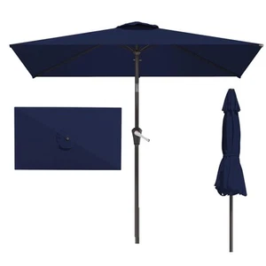 6.5' x 10' Rectangular Patio Umbrellas for Outdoor, Outdoor Table Umbrella, L... - Picture 1 of 7