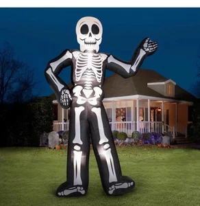Haunted Living 20 Ft Giant Skeleton Inflatable Air Halloween Yard Decoration - Picture 1 of 5