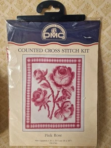Kit punto croce DMC contato rosa rosa 20x25,5 cm 11 pezzi collezione - Foto 1 di 4