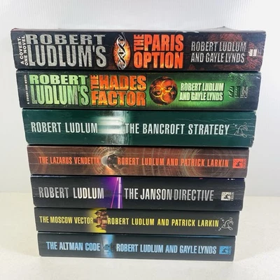 7 Lot Robert Ludlum-Moscow Vector, Altman Code, Paris Option, Hades Factor,+3 - Image 1 of 4
