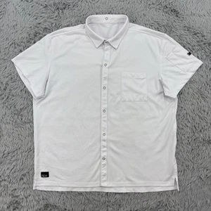 Tilit NYC Camicia Uomo XL Bianca Manica Corta Snap Supply Chef Camicia da Lavoro - Foto 1 di 9