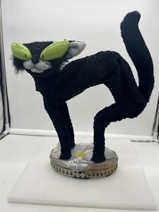 Vintage Gemmy Halloween Animated Musical Black Fraidy Cat  - Picture 1 of 12