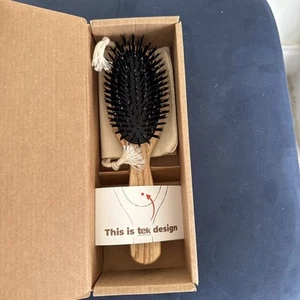 Brandneu Tek große ovale Haarbürste mit Wildschweinborsten MADE IN ITALY Art. 157003 - Bild 1 von 7
