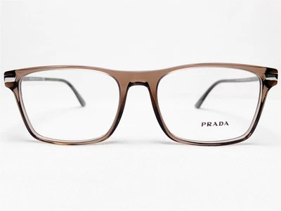 NUEVO Prada VPR01W 09F-1O1 Hombres Monturas de Anteojos Marrón Rectángulo Moderno 54/18~145 Foto 1 de 4