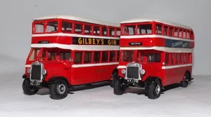 2 X UNBOXED ANBRICO KIT BUILT UNITED AUTOS LEYLAND TD1 D/D BUSES 1:76 4MM SCALE - Picture 1 of 5
