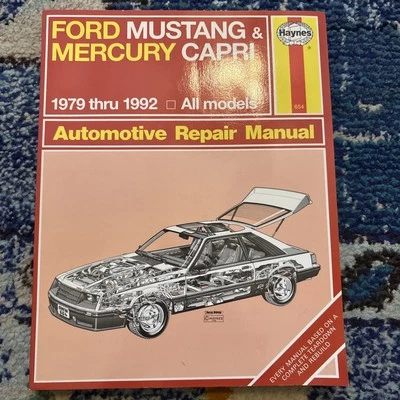 Haynes Car Repair Manual Ford Mustang and Mercury Capri Manual Book 1979-1992 - Image 1 of 2