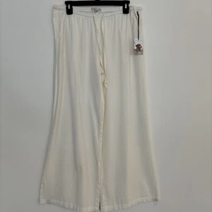 Sincerely Jules Damen Hose mit weitem Bein und Gummizug Größe L Farbe Elfenbein - Bild 1 von 8