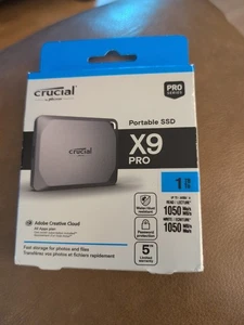 Crucial - X9 Pro 1TB Externo USB-C SSD - Gris espacial - MTXDF (TOTALMENTE NUEVO) - Imagen 1 de 6