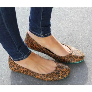 Tieks by Gavrieli SZ 9 Leather Leopard Cheetah Print Ballet Slip On Flat - Picture 1 of 7